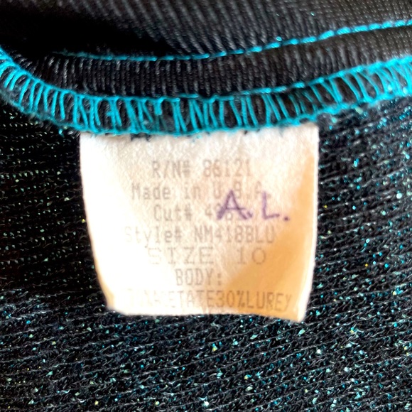 90s Nicole Miller Mini Cardigan Vintage Metallic Knit Cropped Sweater - Picture 9 of 10